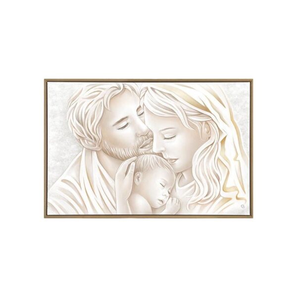 Quadri&Quadri - Quadro decorato con cornice senape 90x60 - Coccole