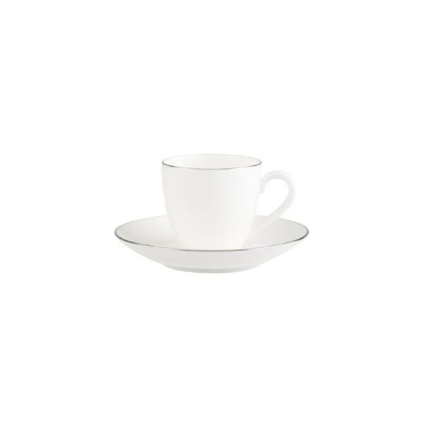 Villeroy & Boch - Tazza espresso con piattino - Anmut Platinum No. 1