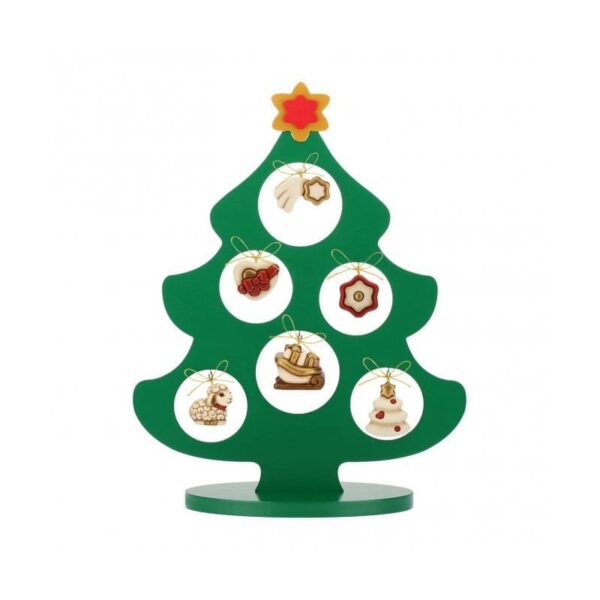 Thun - Albero di Natale in Legno con 6 Mini addobbi