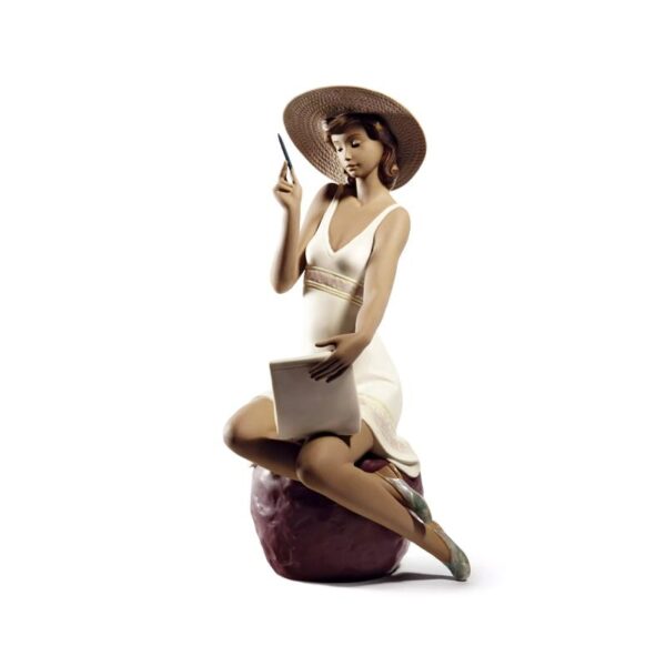 Nao - Statua in Porcellana Grès Lettere D'estate