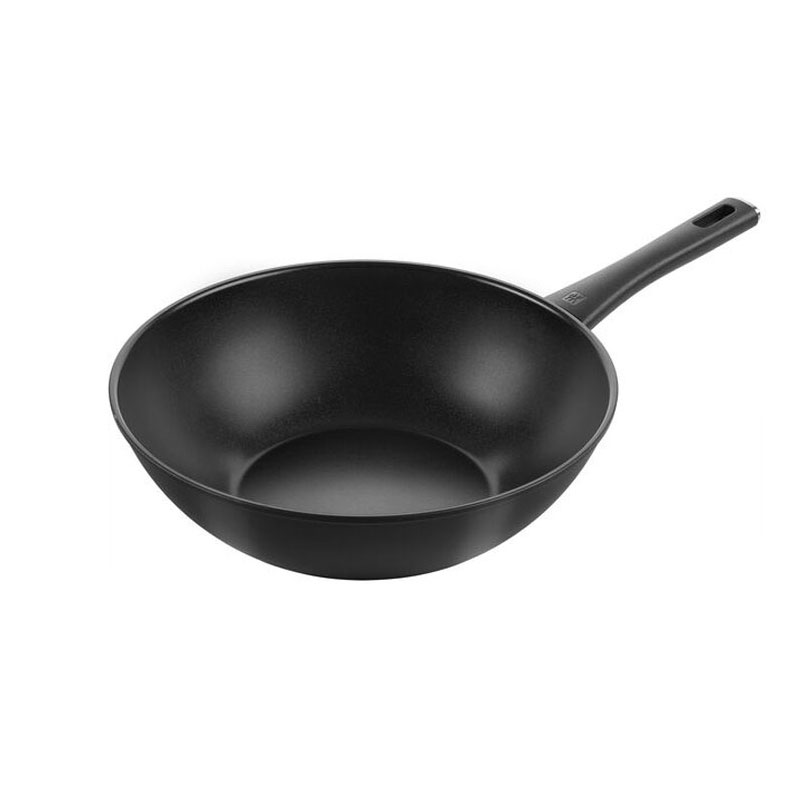 zwilling wok in alluminio 30 cm con rivestimento antiaderente con base dura al titanio senza pfas madura plus