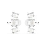Swarovski - Orecchini a clip Millenia Taglio ottagonale, bianco, placcato rodio