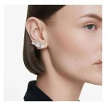 Swarovski - Orecchini a clip Millenia Taglio ottagonale, bianco, placcato rodio - immagine 2