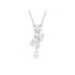 Swarovski - Pendente Matrix, Taglio misto, Bianco, Placcato rodio