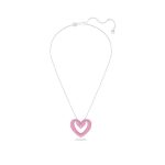 Swarovski - Pendente Sublima Cuore, Grande, Rosa, Placcato rodio - immagine 2