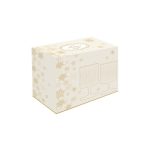 Easy Life - Set 2 bicchieri vino 280 ml vetro plissè trasparente con filo oro - immagine 4