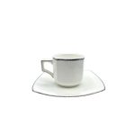 Richard Ginori - Tazza tè quadra con piatto - Vela Bordo Platino - immagine 4