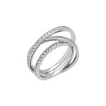 Swarovski - Anello Spiral Mini Placcato rodio Pavè di cristalli, 58 - immagine 2