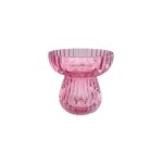 EDG Enzo De Gasperi - Vaso Righe Biforma Rosa H.11 D.11
