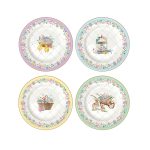 Easy life - Set 4 Piatti dessert in porcellana - Spring Bloom