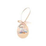 Easy Life - Uovo Decorativo in ceramica arancione per albero di Pasqua - Spring Bloom