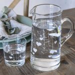 Simple Day - Brocca in Vetro 1,2L con Decoro Cascata Cuori - immagine 2