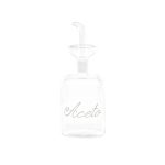 Simple Day - Bottiglia in Vetro Borosilicato 350 ml con Decoro Aceto