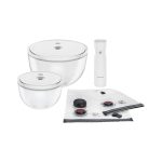 Zwilling - Set Sottovuoto in vetro m/l 9 pezzi, Bianco - Fresh & Save