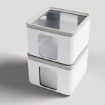 Blim Plus - Set di barattoli salvaspazio con tappo salvafreschezza: Peek Box Quadro Arctic White, 3 pz - Made in Italy - immagine 3