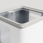 Blim Plus - Set di barattoli salvaspazio con tappo salvafreschezza: Peek Box Quadro Arctic White, 3 pz - Made in Italy - immagine 2