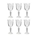 OnlyLux - Set 6 Calici Acqua in vetro decoro Panto - Calicetto - immagine 2