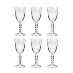 OnlyLux - Set 6 Calici Vino in vetro decoro Panto - Calicetto - immagine 2