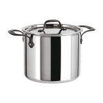 Sambonet - Pentola alta in alluminio e acciaio, diametro 24 cm altezza 20 cm capacità 5,6 lt - Home Chef