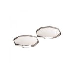 Rosenthal - Set 2 sottobicchieri in cristallo trasparente ottagonali 9 cm - Wedding Gifts