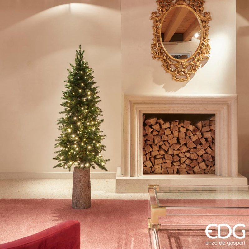 EDG Enzo De Gasperi - Albero di Natale Pino Slim Artificiale H150 cm con 260 Led - immagine 3