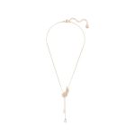 Swarovski - Pendente a Y Nice Piuma, Bianco, Placcato color oro rosa - immagine 2