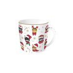 Easy Life - Tazza porcellana 350 ml in scatola di latta - Christmas Friends Cats