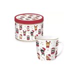 Easy Life - Tazza porcellana 350 ml in scatola di latta - Christmas Friends Cats - immagine 2