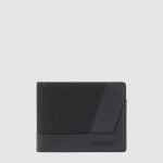 Piquadro - Portafoglio da uomo Slim con tasca portamonete con cerniera – Nero - immagine 2