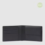 Piquadro - Portafoglio da uomo in tessuto riciclato – Nero